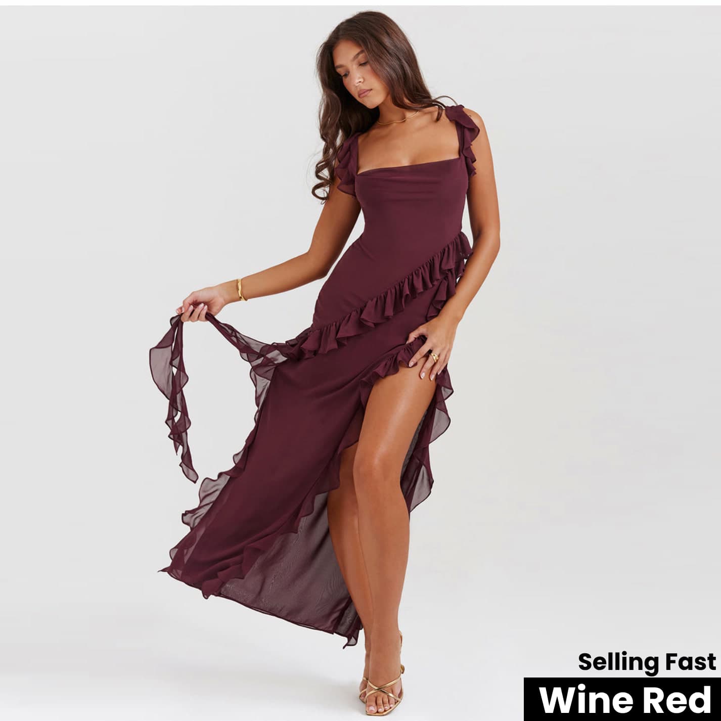 Viral Ruffle Maxi Dress