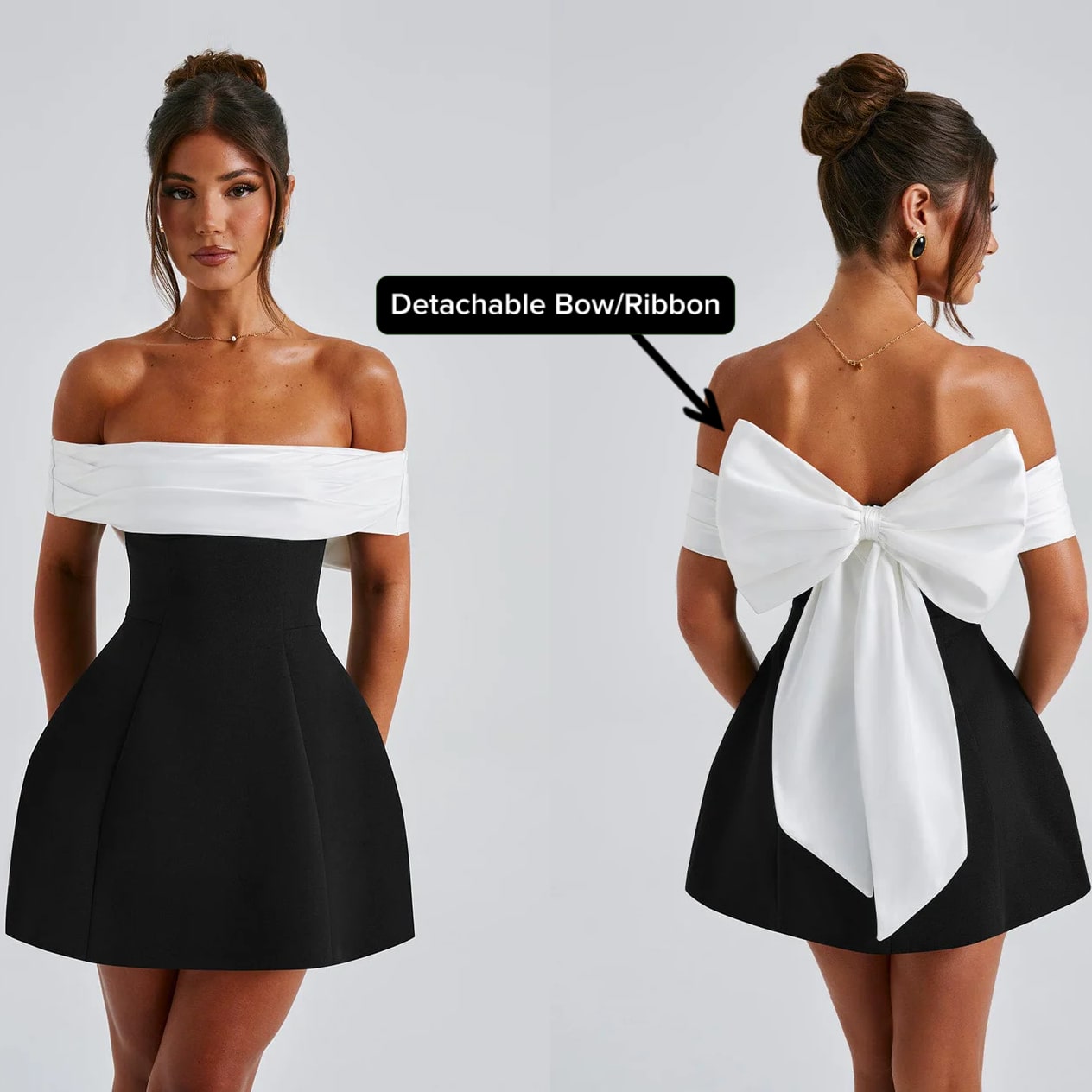 Shevella stunning bow mini dress